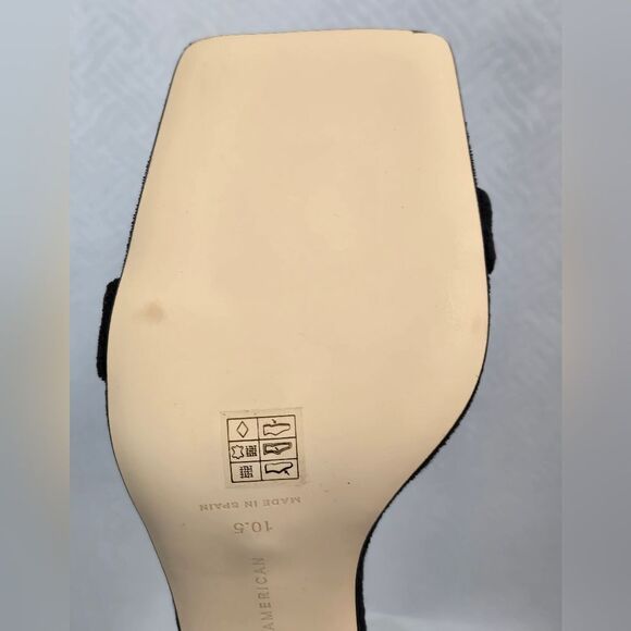 Good American Black Terry Slip On Heeled Sandals Sz 10.5 NEW IN BOX - Picture 9 of 16